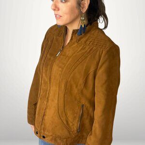 Cleo Petite Camel Faux Suede Jacket XL